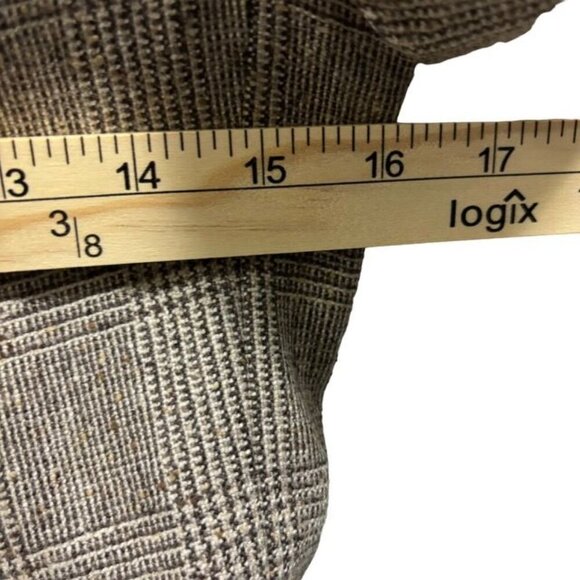 Ann Taylor Womens Plaid Blazer Virgin Wool Size 0 Brown - Picture 6 of 8